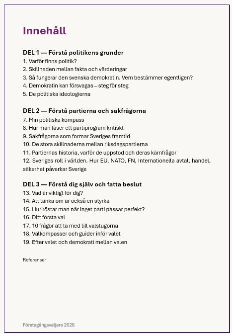 Guide till dig som är  förstagångsväljare 2026