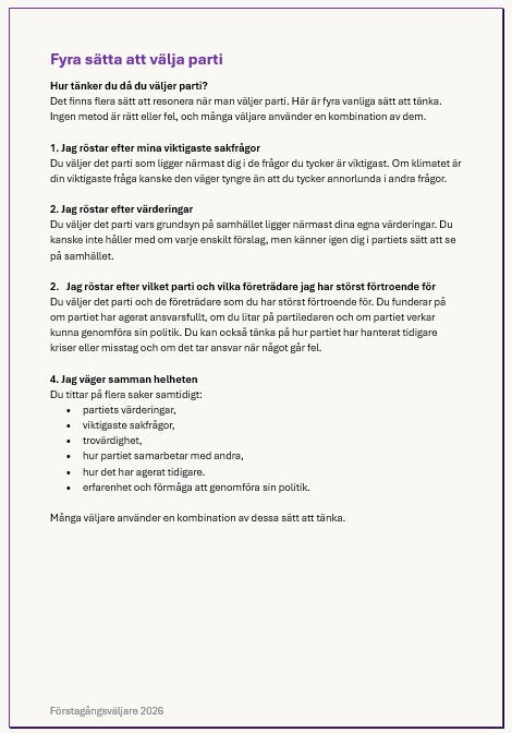 Mini-guide till dig som är förstagångsväljare 2026